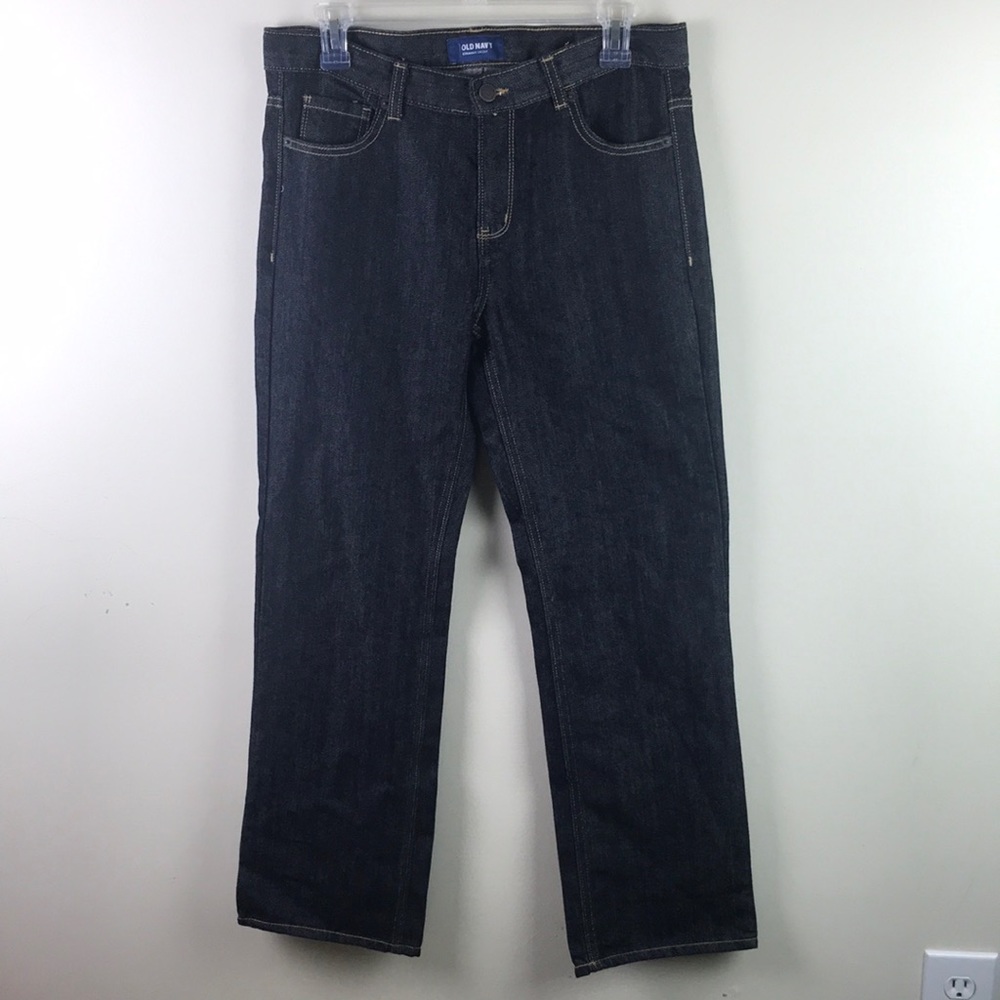 Basic Straight Leg Jeans Dark Wash 14 Husky
